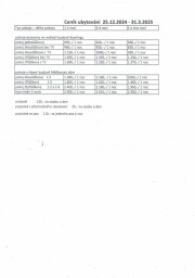 ceník 25.12.2024- 31.3.2025